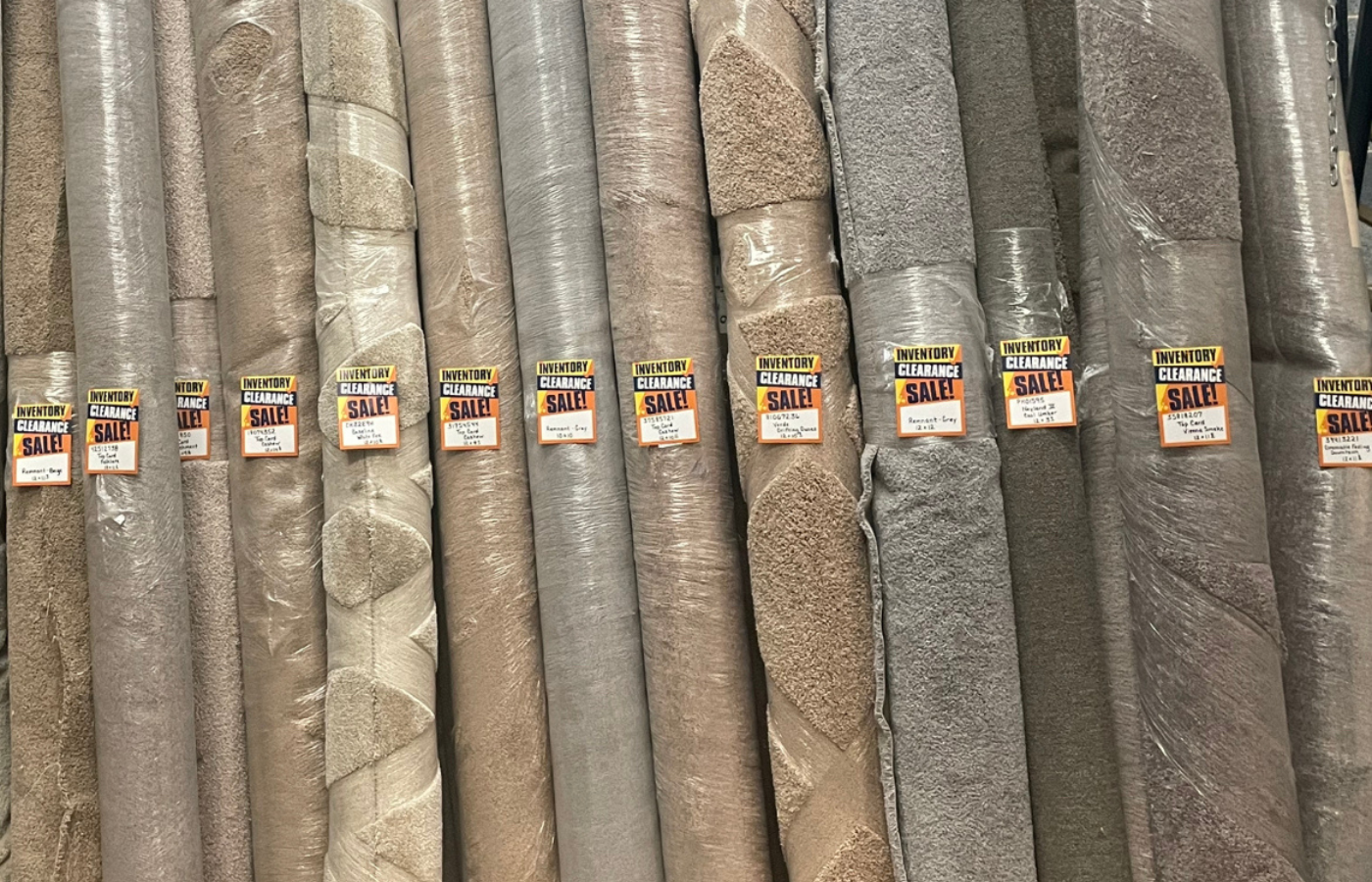 Rolls of Carpet Remnants on sale